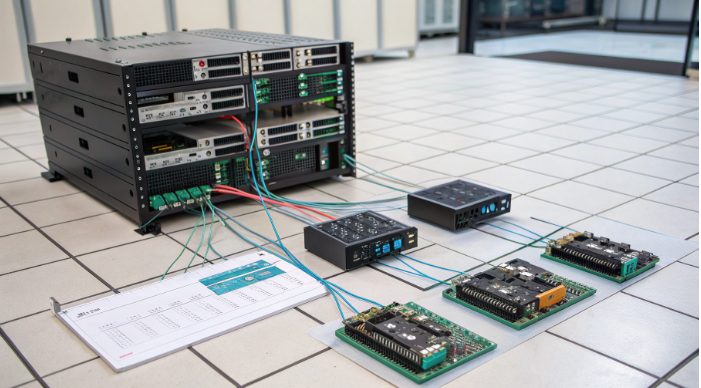 EPYC processor cross-border database server stability test architecture diagram