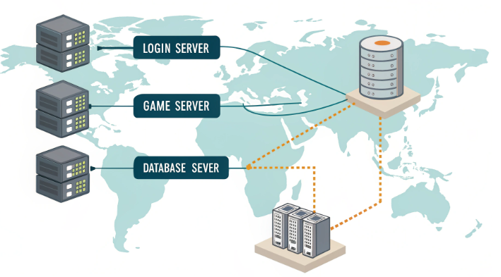 全球游戏服务器架构图