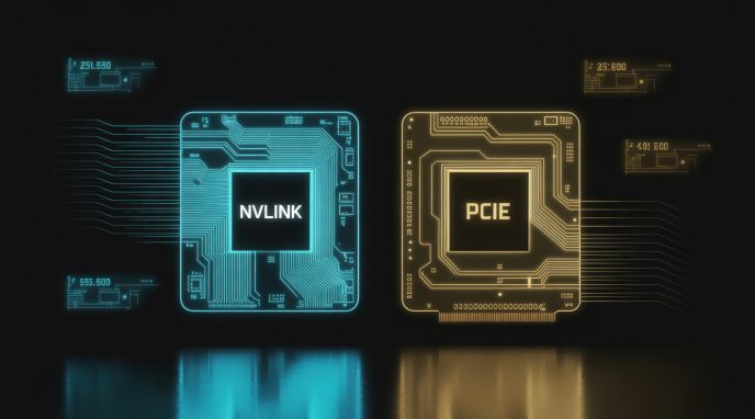 NVLink与PCIe互联技术的技术对比图