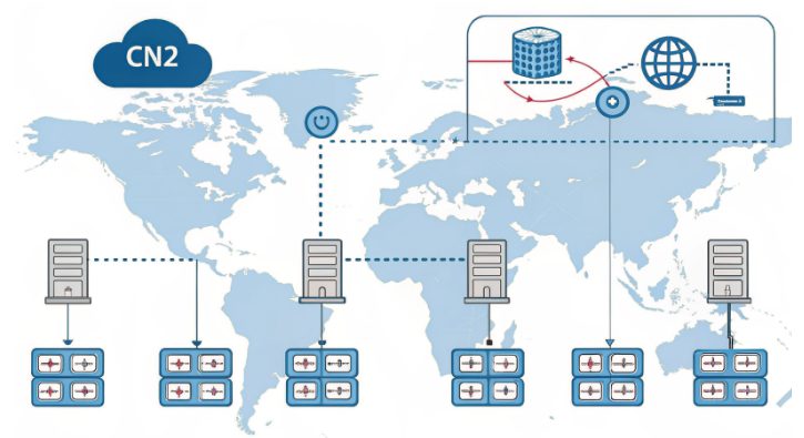 Japanese CN2 network architecture for global enterprises