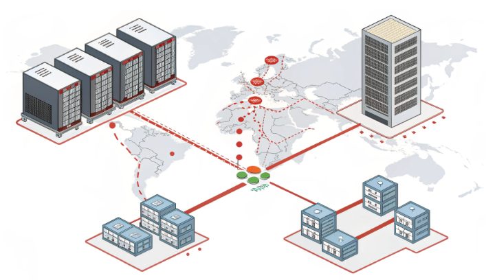 中日跨域GPU運算叢集架構示意圖