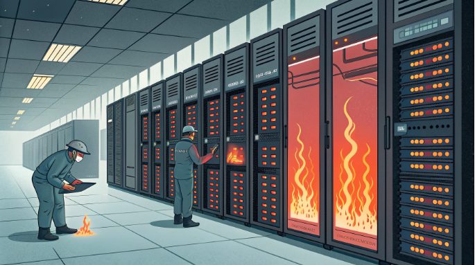 香港服务器散热降频诊断图