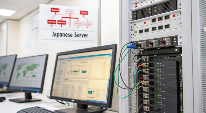 日本伺服器遠端管理示意圖