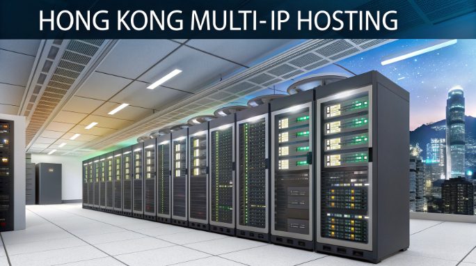 香港数据中心的多个服务器机架