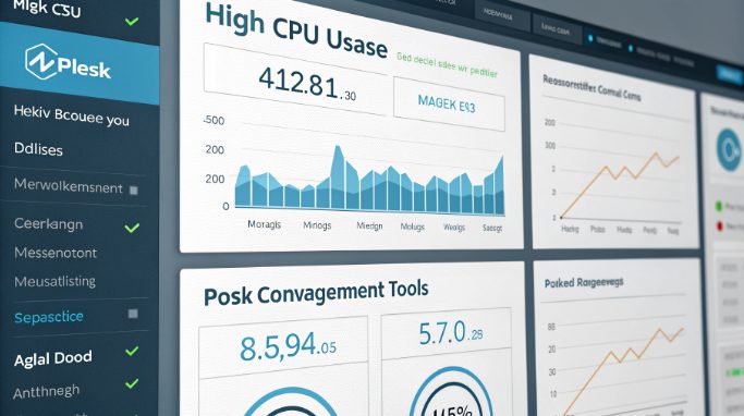 Plesk控制面板CPU使用率監控儀表板 Plesk控制面板CPU使用率監控儀表板