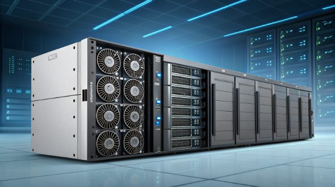 US enterprise storage server infrastructure diagram