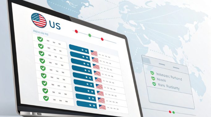 Diagram showing reverse IP lookup process on US servers