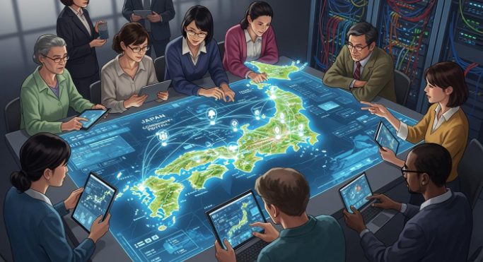 社群入口日本伺服器連接示意圖