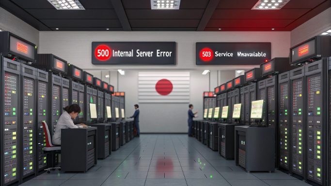 日本服务器500/503错误示意图