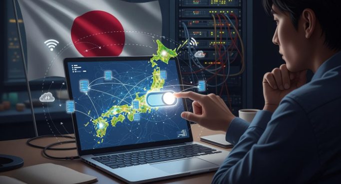 Network route comparison between local and Japan servers