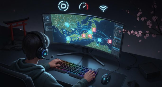 日本遊戲伺服器DNS效能比較圖