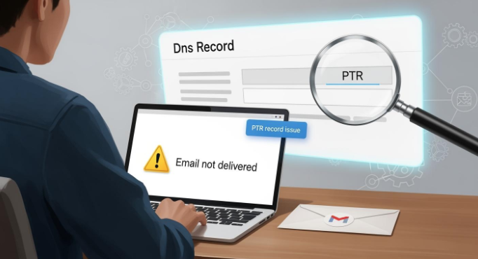 修復 Gmail PTR 記錄錯誤示意圖 修復 Gmail PTR 記錄錯誤示意圖