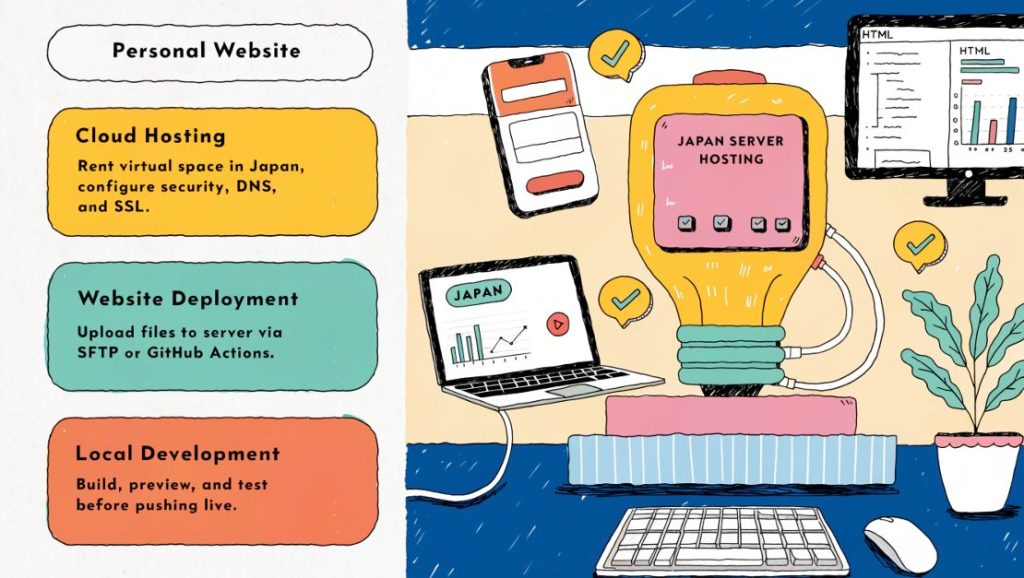 personal website deployment workflow for Japan hosting servers