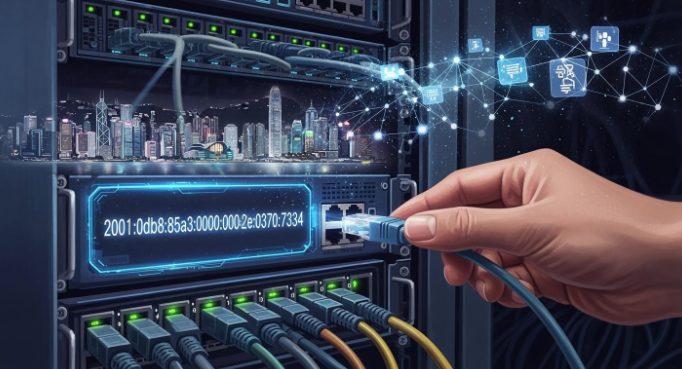 香港伺服器快速建置 IPv6 網路示意圖 香港伺服器快速建置 IPv6 網路示意圖