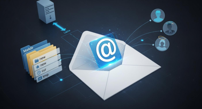 LMTP 投递到 Maildir 虚拟用户示意图