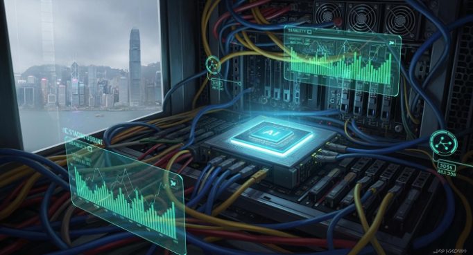 香港資料中心的 AI 伺服器配置示意圖 香港資料中心的 AI 伺服器配置示意圖