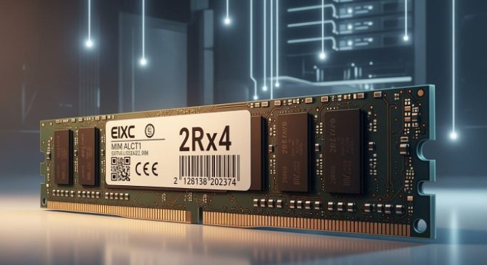 显示 2Rx4 配置的服务器内存模组