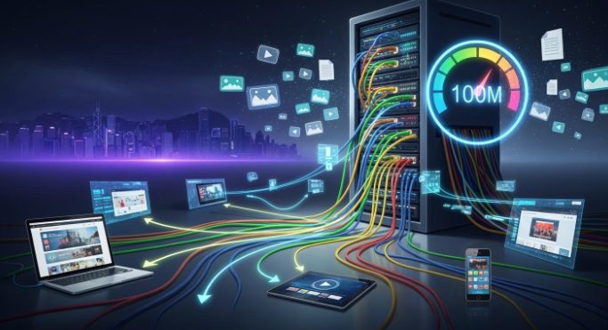 Diagram of dedicated 100M Hong Kong CDN server
