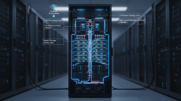 Diagram of LLM server throughput testing