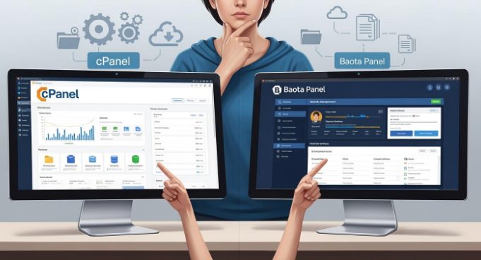 cPanel 與寶塔面板網站管理功能對比圖示 cPanel 與寶塔面板網站管理功能對比圖示
