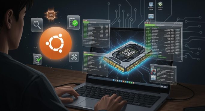 Ubuntu 界面显示 GPU 型号和驱动状态