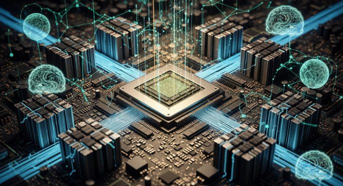 展示 AI 訓練所需 GPU 功耗與記憶體的示意圖 展示 AI 訓練所需 GPU 功耗與記憶體的示意圖