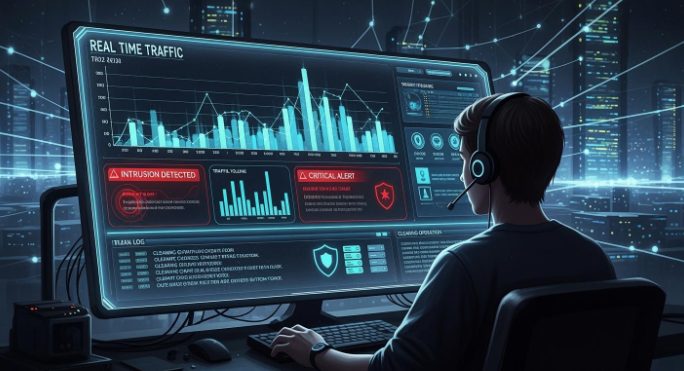 实时 DDoS 流量与缓解日志监控仪表板 实时 DDoS 流量与缓解日志监控仪表板