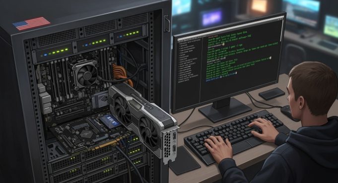 Admin configuring NVIDIA GPU driver on US Linux server Admin configuring NVIDIA GPU driver on US Linux server
