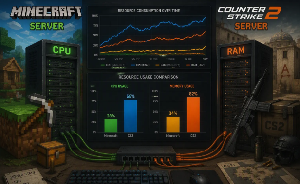 Minecraft vs CS2 server resource comparison Minecraft vs CS2 server resource comparison