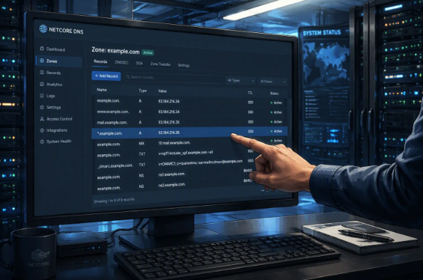 Wildcard DNS setup for server subdomains