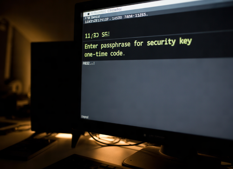 Linux server terminal showing SSH login protected by two-factor authentication Linux server terminal showing SSH login protected by two-factor authentication